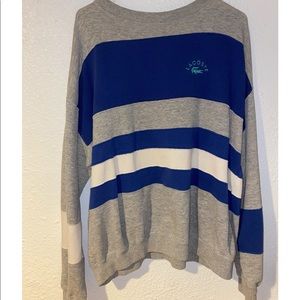 over sized sweat shirt. lacoste size xl